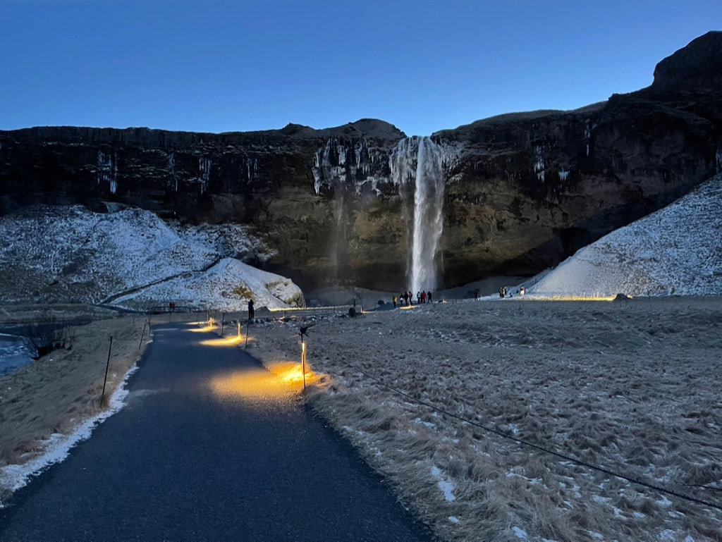 Seljalandsfoss winter IJsland Iceland ijs waterval 